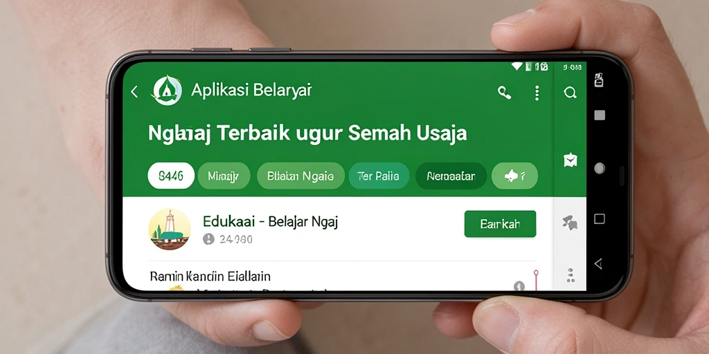 Tampilan antarmuka aplikasi Belajar Ngaji yang menarik dan interaktif.