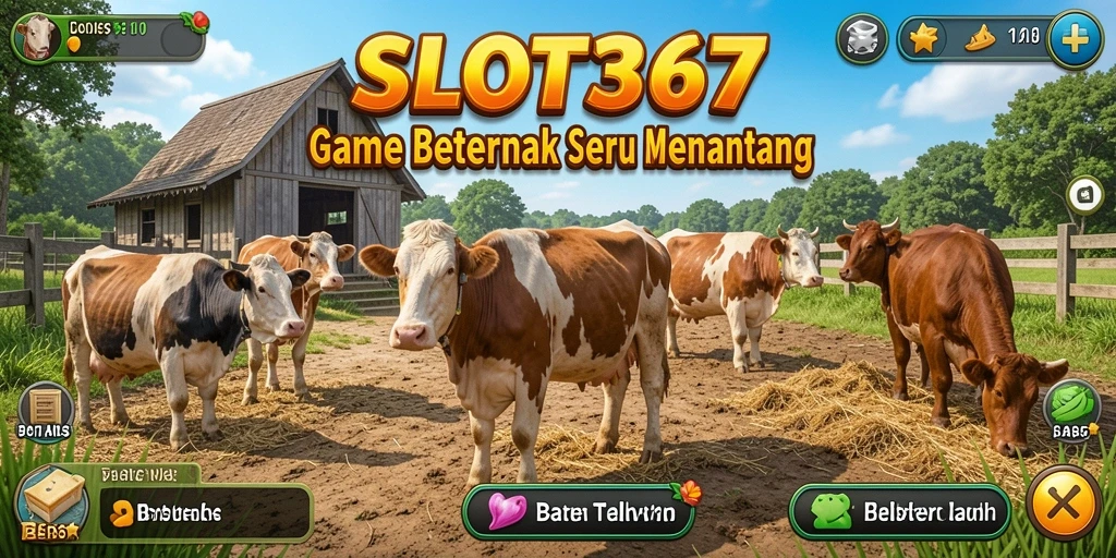 Tampilan antarmuka menarik dengan fitur Beternak inovatif.