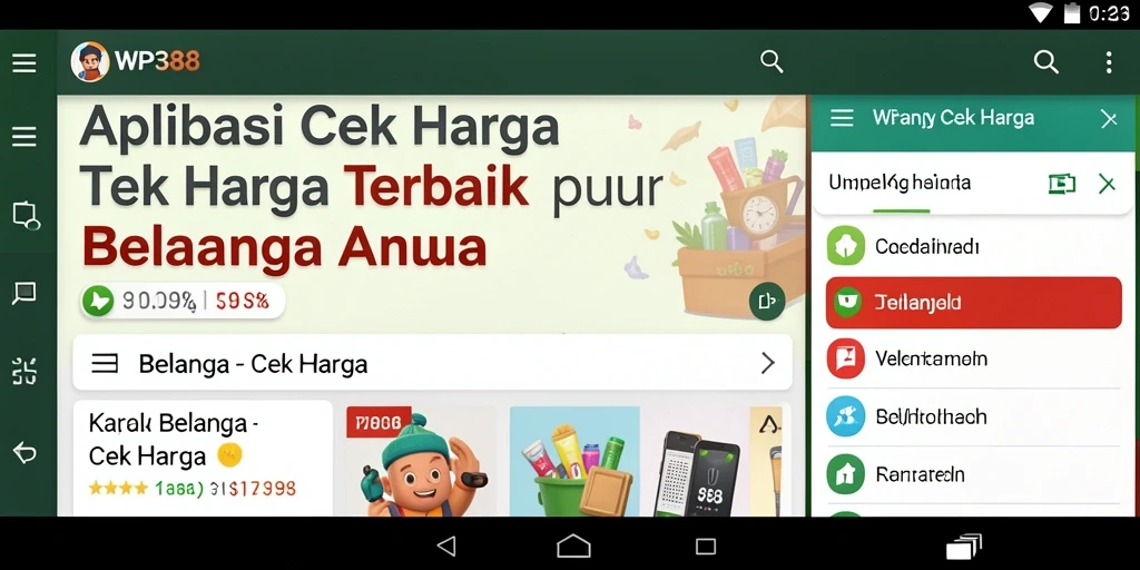 Tampilan antarmuka WP888 yang memudahkan cek harga produk.