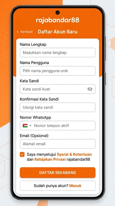 Panduan Membuat Akun Baru di rajabandar88